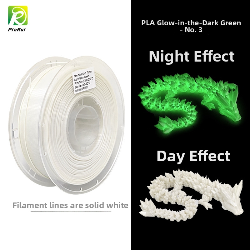 PLA filament koji svijetli u mraku — Pinrui, kružni presjek, duljina 335 m, PLA materijal
