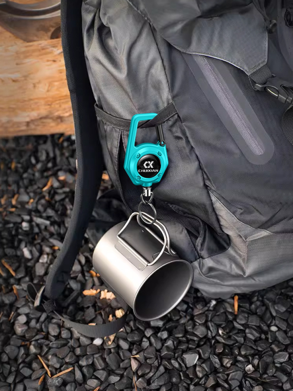 Izvlačni karabiner za telefon i outdoor ruksak – protiv gubitka, konopac i automatsko vraćanje • Marka: Drooping String • Materijal: ABS