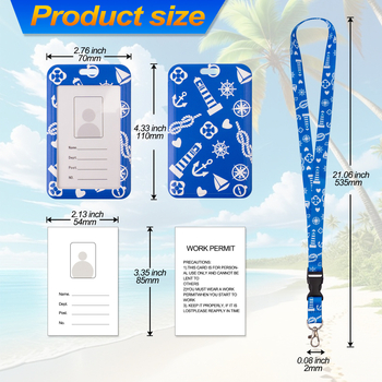 LOBEY mornarski poliesterni lanyard s tiskom i povlačnim kopčama te PVC držač kartice