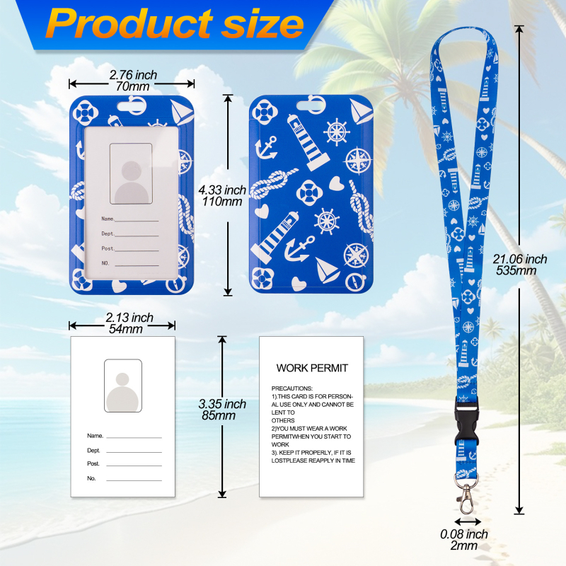 LOBEY mornarski poliesterni lanyard s tiskom i povlačnim kopčama te PVC držač kartice