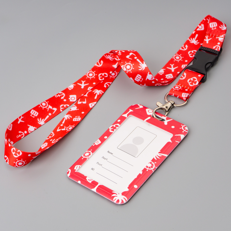 LOBEY mornarski poliesterni lanyard s tiskom i povlačnim kopčama te PVC držač kartice