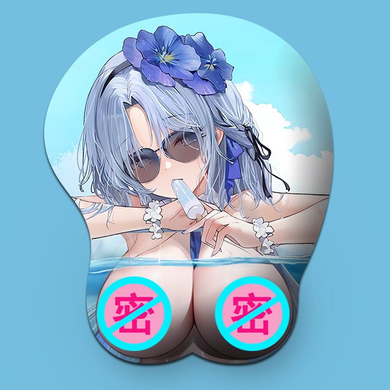 Padă mică pentru mouse din silicon cu suport pentru încheietură, design 3D, suprafață silicon + textil, turnare din plastic, imprimare logo