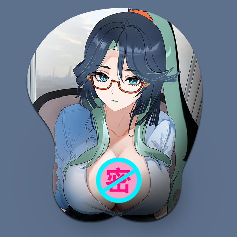 Padă mică pentru mouse din silicon cu suport pentru încheietură, design 3D, suprafață silicon + textil, turnare din plastic, imprimare logo