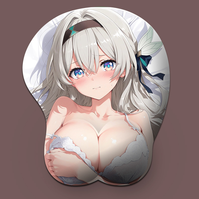 Padă mică pentru mouse din silicon cu suport pentru încheietură, design 3D, suprafață silicon + textil, turnare din plastic, imprimare logo