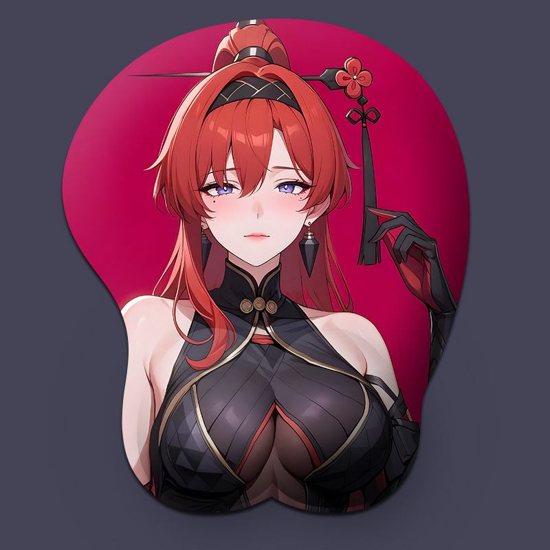 Padă mică pentru mouse din silicon cu suport pentru încheietură, design 3D, suprafață silicon + textil, turnare din plastic, imprimare logo