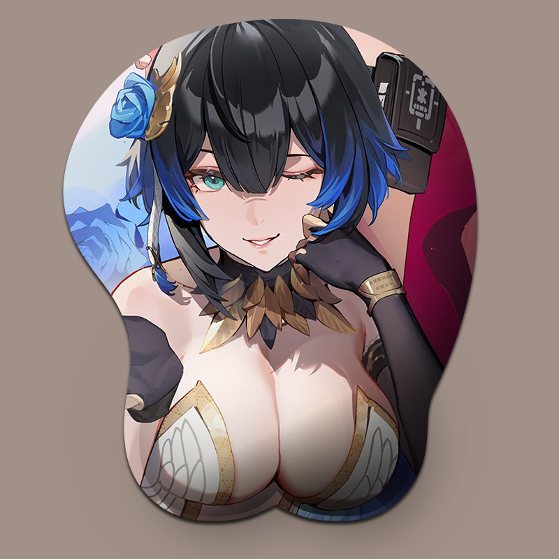 Padă mică pentru mouse din silicon cu suport pentru încheietură, design 3D, suprafață silicon + textil, turnare din plastic, imprimare logo