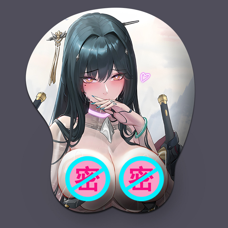 Padă mică pentru mouse din silicon cu suport pentru încheietură, design 3D, suprafață silicon + textil, turnare din plastic, imprimare logo