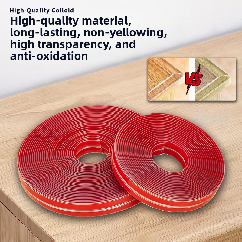 Priehľadný silikónový ochranný roh pre steny a nábytok – bezpečné pre deti, samolepiaci, mäkký roh, proti nárazu