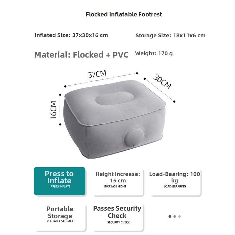 Trokutni jastuk za stopala, flokirani PVC, debljina 18 mm, univerzalna primjena
