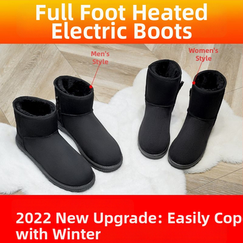 Muške USB grijane papuče, punjive, skidljive i perive, prava koža