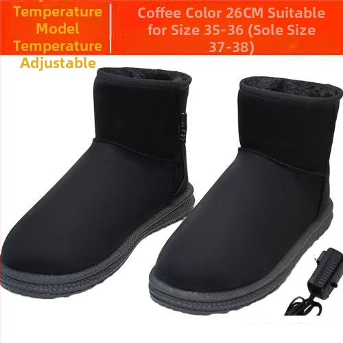 Muške USB grijane papuče, punjive, skidljive i perive, prava koža