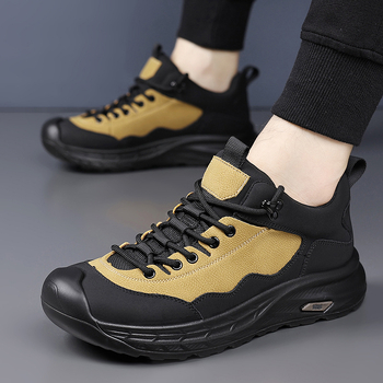 Pantofi de drumeție pentru bărbați – ușori, antiderapare, durabili, partea superioară din piele sintetică, talpă injectată