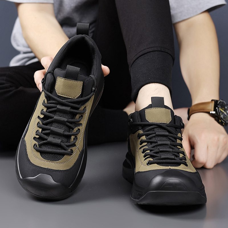 Pantofi de drumeție pentru bărbați – ușori, antiderapare, durabili, partea superioară din piele sintetică, talpă injectată