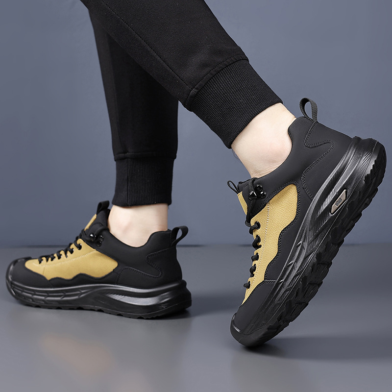 Pantofi de drumeție pentru bărbați – ușori, antiderapare, durabili, partea superioară din piele sintetică, talpă injectată