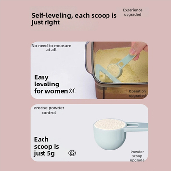 Ankou Διπλής Στρώσης Θήκη Αποθήκευσης Γάλακτος σε Σκόνη – Αδιάβροχη, Αντιδιαβρωτική, Με Αντιολισθητική Βάση και Σπάτουλα Μέτρησης, Κατάλληλη από Νεογέννητα έως 3 ετών