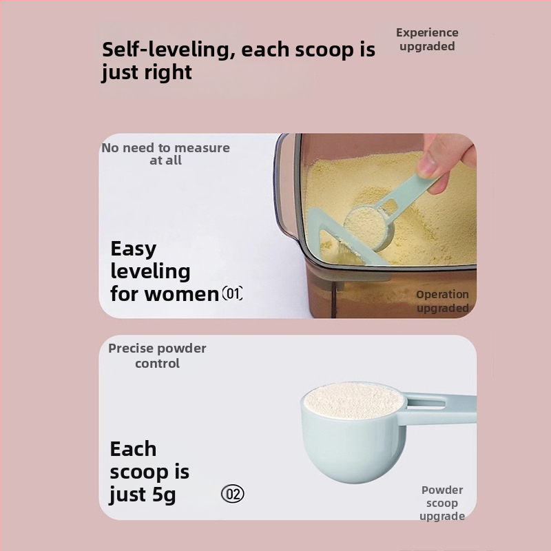 Ankou Διπλής Στρώσης Θήκη Αποθήκευσης Γάλακτος σε Σκόνη – Αδιάβροχη, Αντιδιαβρωτική, Με Αντιολισθητική Βάση και Σπάτουλα Μέτρησης, Κατάλληλη από Νεογέννητα έως 3 ετών