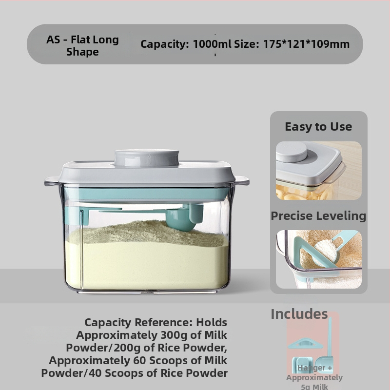 Ankou Διπλής Στρώσης Θήκη Αποθήκευσης Γάλακτος σε Σκόνη – Αδιάβροχη, Αντιδιαβρωτική, Με Αντιολισθητική Βάση και Σπάτουλα Μέτρησης, Κατάλληλη από Νεογέννητα έως 3 ετών