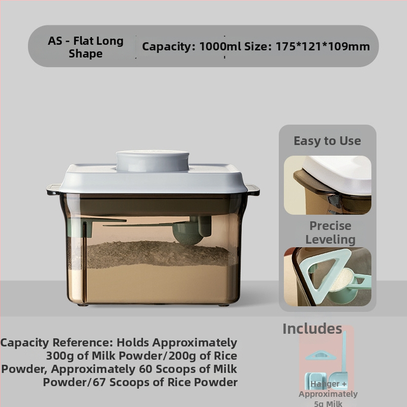 Ankou Διπλής Στρώσης Θήκη Αποθήκευσης Γάλακτος σε Σκόνη – Αδιάβροχη, Αντιδιαβρωτική, Με Αντιολισθητική Βάση και Σπάτουλα Μέτρησης, Κατάλληλη από Νεογέννητα έως 3 ετών
