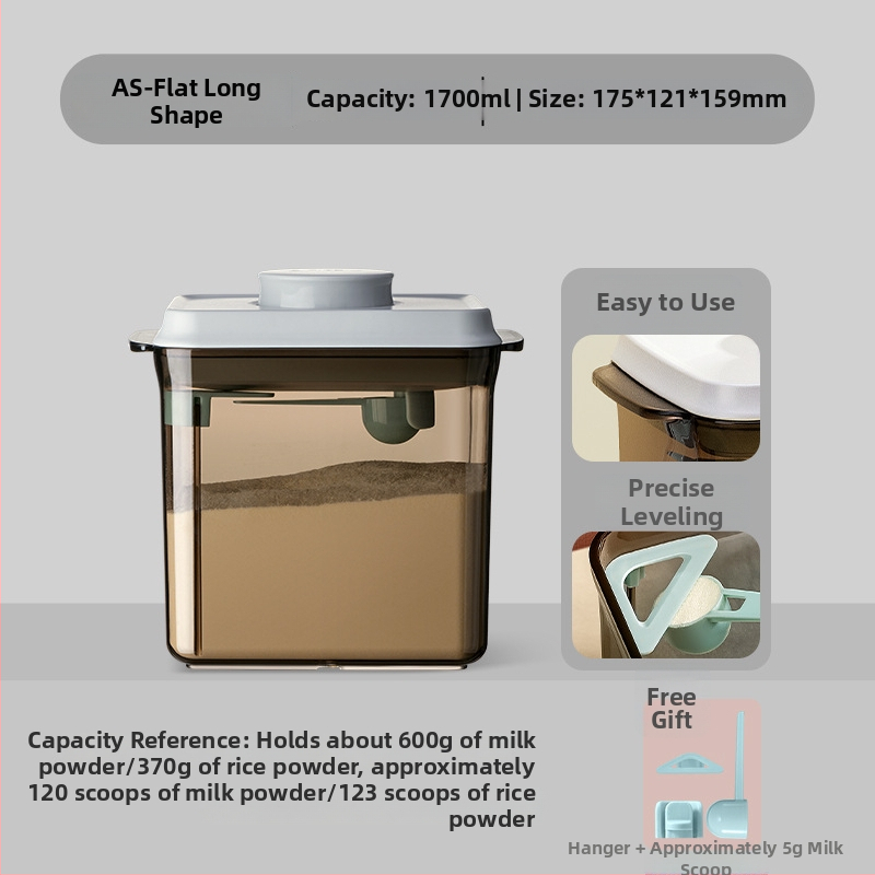 Ankou Διπλής Στρώσης Θήκη Αποθήκευσης Γάλακτος σε Σκόνη – Αδιάβροχη, Αντιδιαβρωτική, Με Αντιολισθητική Βάση και Σπάτουλα Μέτρησης, Κατάλληλη από Νεογέννητα έως 3 ετών
