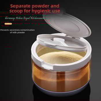 Korade μποροσιλικό γυάλινο βάζο για γάλα σε σκόνη, σφραγισμένο, προστασία από υγρασία και φως, φορητό για μεταφορά