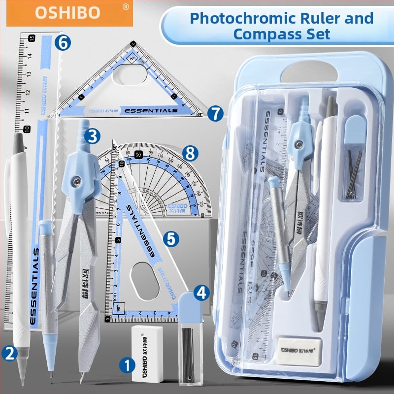 Компас и линейка — комплект Learn happily, неелектрически инструменти за математическо чертане