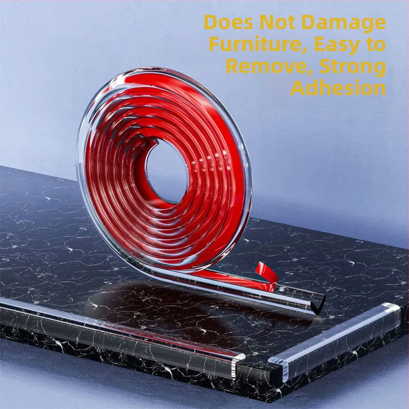 L-tvarovaný detský priehľadný ochranný profil na okraj stola, mäkké PVC, proti kolíziám, 233 ks v balení