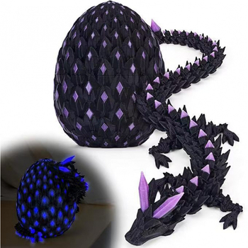 Jaje zmaja ukras, 3D ispisano, PLA materijal, moderna umjetnost