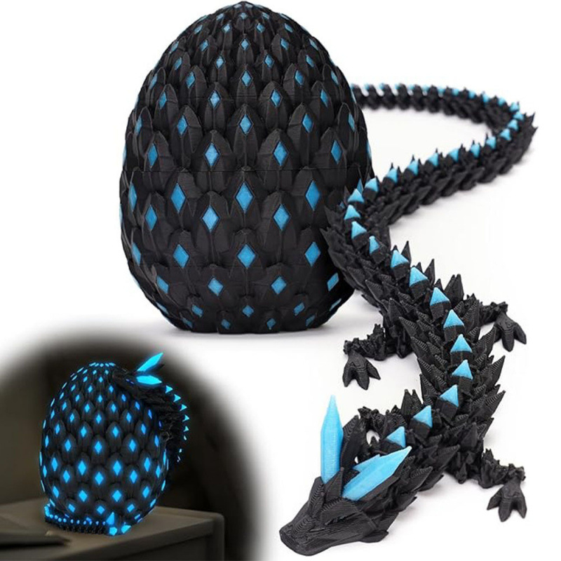 Jaje zmaja ukras, 3D ispisano, PLA materijal, moderna umjetnost