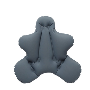 Φορητό φουσκωτό οσφυϊκό μαξιλάρι για γραφείο, αυτοκίνητο και ταξίδια — γεμάτο αέρα, μινιμαλιστικό στυλ, επιφάνεια πολυεστερ, PVC φλοκινγκ