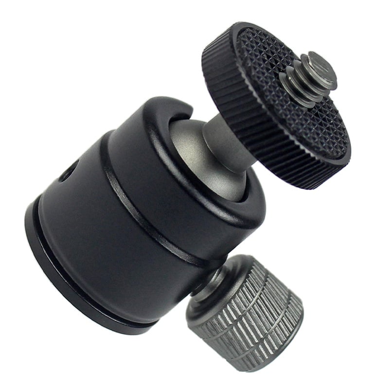 Αλουμινένιο κράμα μίνι σφαιρικός γιμπάλ για προβολέα, με 1/4-ιντσών καθολική βίδα, PTZ βραχίονας συμπεριλαμβάνεται