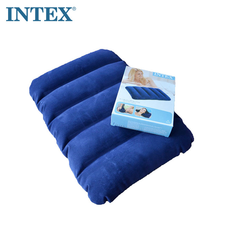 Intex napuhujući putni jastuk – površina od flokinga, težina 0,2 kg, nosivost 100 kg, napuhano ležište