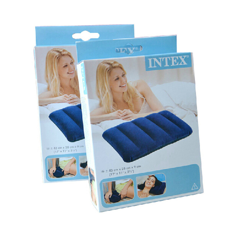 Intex napuhujući putni jastuk – površina od flokinga, težina 0,2 kg, nosivost 100 kg, napuhano ležište