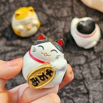 Shiyinzhai Ρητίνη Maneki-neko Διακοσμητικό γραφείου, Στυλ Καρτούν