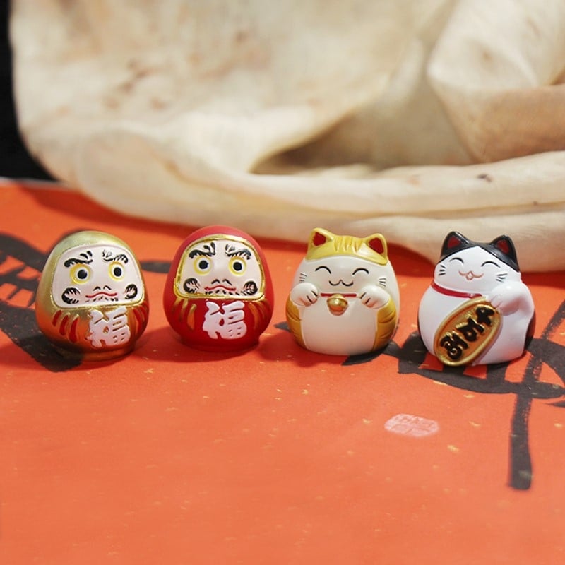 Shiyinzhai Ρητίνη Maneki-neko Διακοσμητικό γραφείου, Στυλ Καρτούν