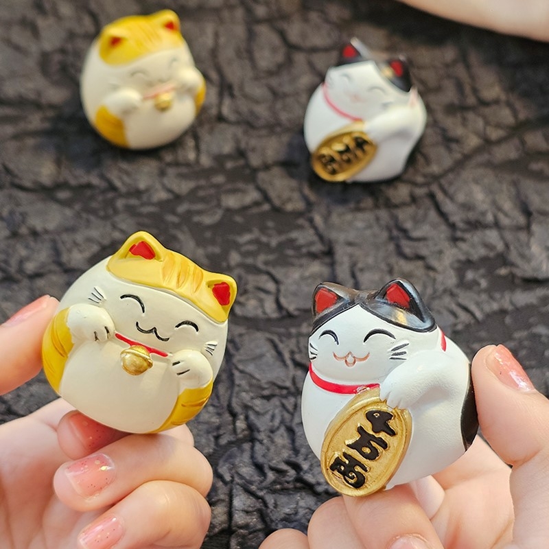 Shiyinzhai Ρητίνη Maneki-neko Διακοσμητικό γραφείου, Στυλ Καρτούν