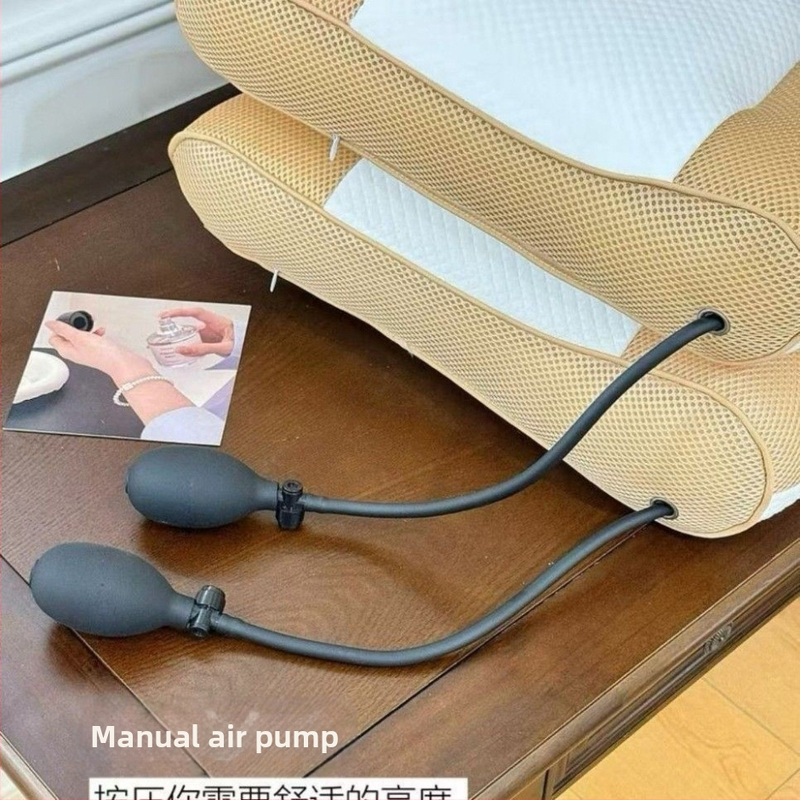 Надуваема мултифункционална масажна възглавничка за шията с магнитен масаж и билкова комбинация (правоъгълна форма; шийна възглавничка; полиестерна тъкан; полиестерно влакно; за възрастни)