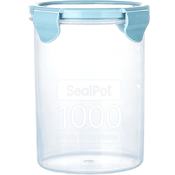 Plastična okrugla posuda za pohranu hrane s poklopcem, prozirna, kapacitet 800–1000 ml