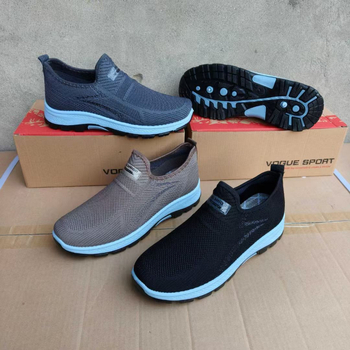 Muške slip-on casual sports tenisice s prozračnim gornjim dijelom od tekstila, okrugli vrh, niski dizajn, potplat injekcijski oblikovan.