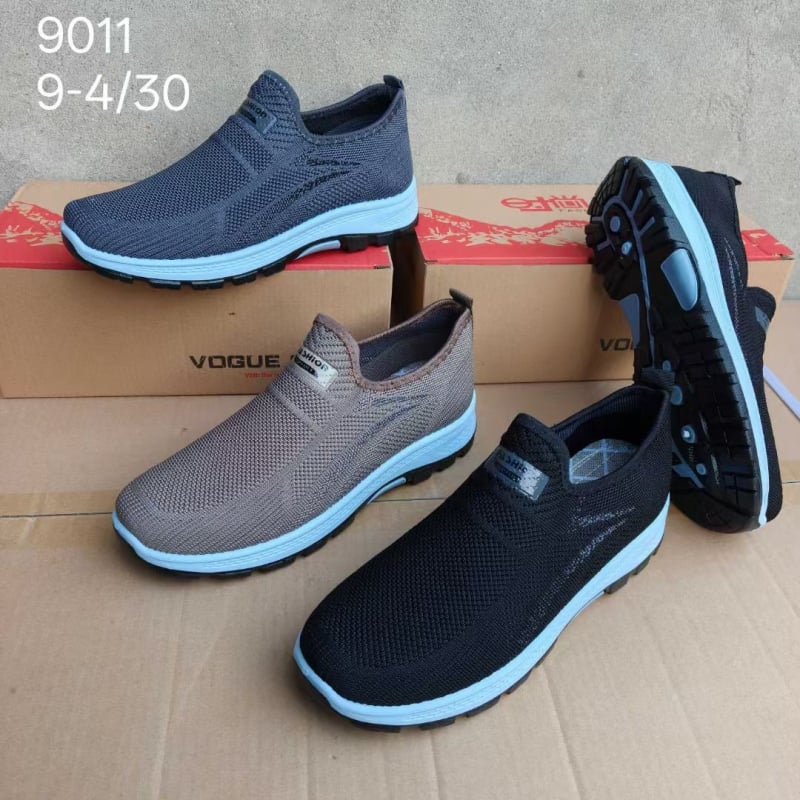 Muške slip-on casual sports tenisice s prozračnim gornjim dijelom od tekstila, okrugli vrh, niski dizajn, potplat injekcijski oblikovan.