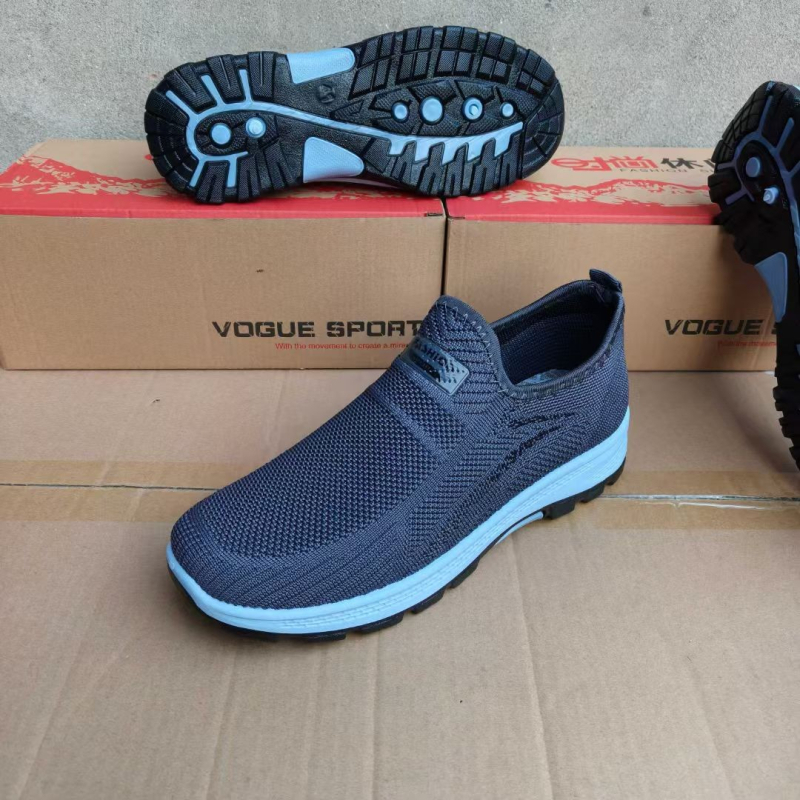 Muške slip-on casual sports tenisice s prozračnim gornjim dijelom od tekstila, okrugli vrh, niski dizajn, potplat injekcijski oblikovan.