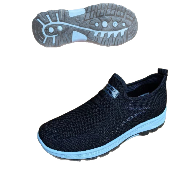 Muške slip-on casual sports tenisice s prozračnim gornjim dijelom od tekstila, okrugli vrh, niski dizajn, potplat injekcijski oblikovan.