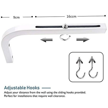 Suport de perete în formă de L pentru ecranul de proiecție, braț din nailon, capacitate de încărcare