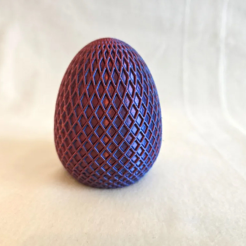 3D ispis kutije lavirinta za uskršnja jaja – oblik jajeta, PLA materijal, moderni umjetnički stil, ukrasni predmet, poklon