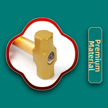 Σφυρί κατασκευών με στρογγυλή κεφαλή, λαβή από ατσάλι, για ευοίωνη τελετή έναρξης, οκταγωνικός σχεδιασμός