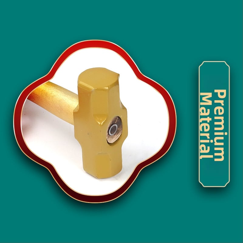 Σφυρί κατασκευών με στρογγυλή κεφαλή, λαβή από ατσάλι, για ευοίωνη τελετή έναρξης, οκταγωνικός σχεδιασμός