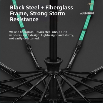 Rain Grace Ομπρέλα πλήρως αυτόματη, τριών τμημάτων, 12 ακτίνες, σιδερένιο πλαίσιο, UV προστασία UPF 50+