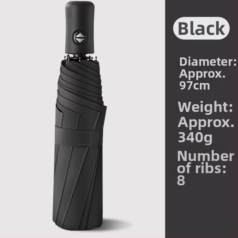 Rain Grace Ομπρέλα πλήρως αυτόματη, τριών τμημάτων, 12 ακτίνες, σιδερένιο πλαίσιο, UV προστασία UPF 50+