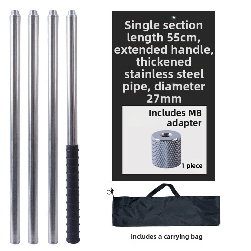 Kovová sieťová tyč typu twist, veľká, na zber ovocia zo výšky; materiál: kov; hmotnosť 225–313 g podľa konfigurácie; sekcie voľne kombinovateľné; nie je škálovateľná