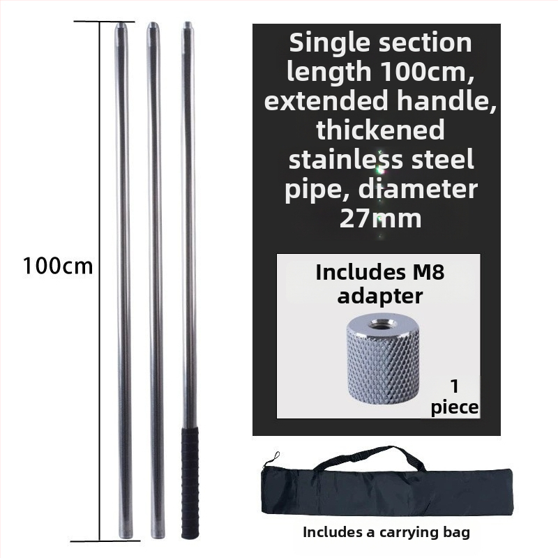 Kovová sieťová tyč typu twist, veľká, na zber ovocia zo výšky; materiál: kov; hmotnosť 225–313 g podľa konfigurácie; sekcie voľne kombinovateľné; nie je škálovateľná