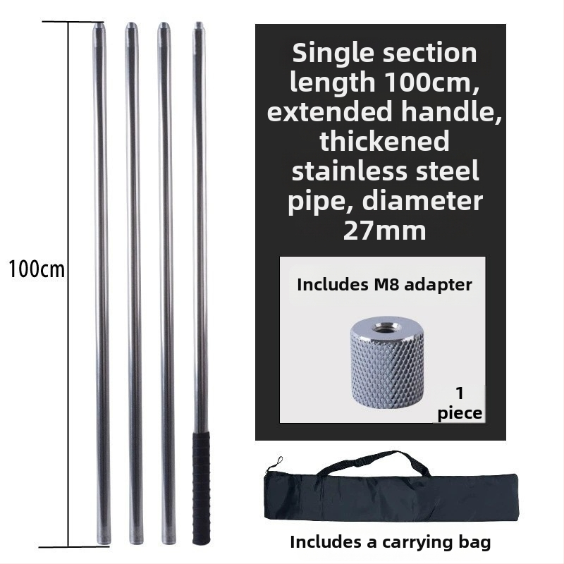 Kovová sieťová tyč typu twist, veľká, na zber ovocia zo výšky; materiál: kov; hmotnosť 225–313 g podľa konfigurácie; sekcie voľne kombinovateľné; nie je škálovateľná